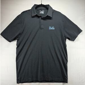 Under Armour Men’s Medium UCLA Bruins Black Striped Polo Shirt